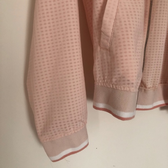 Merona Peach Track Jacket with Stripes - Picture 3 of 9